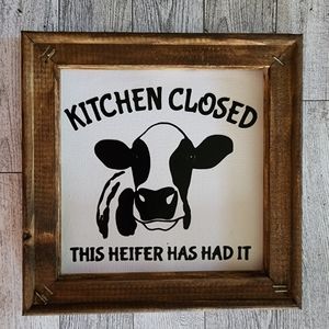 Kitchen closed funny sign
